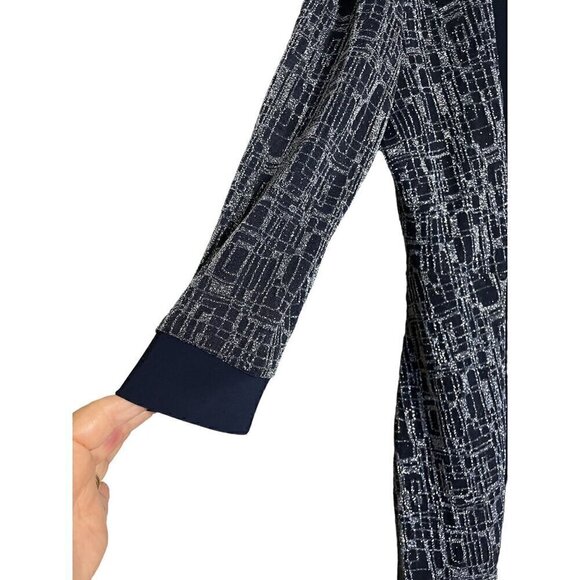 R&M Richards Navy / Silver Party , Cocktail , MOB Dress & Jacket Set, Size 6 - Picture 4 of 11